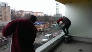 polerowanie szkła balustrady
